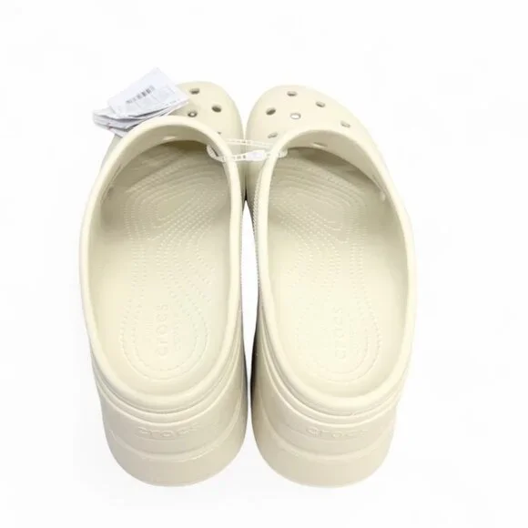 Crocs Siren Clog Women's 11 Bone Cream Comfort Platform Heel New - Picture 5 of 8